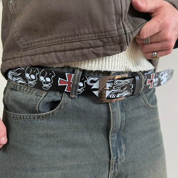 Y2k style black skeleton skull - Picture 4 of 7